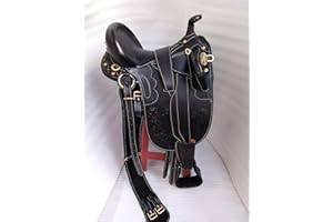 SHOWMEN CRAFT Sella australiana in pelle con sottopancia e parafango per equitazione