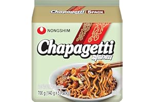 ‎NONGSHIM Nong Shim Instantnudeln Chapaghetti – Traditionelles koreanisches Nudelgericht - schnelle Zubereitung – 1er Multipack - 5 x 140g
