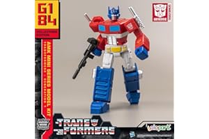 YOLOPARK Optimus Prime Transformer Toy,Transformers G1 Action Figures,Highly Articulated 4.72 Inch Optimus Prime Model Kit with Weaponry,No Converting Autobot Toys for Kids Age 8 and Up