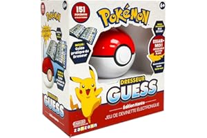 Bandai - Pokémon - Dresseur Guess Kanto -électronique en forme de Poké Ball - Jeu intéractif, sans écran, à reconnaissance vocale - parle français - 80598