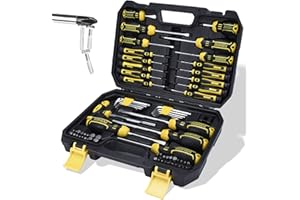 DOWELL Zestaw wkrętaków magnetycznych, płaski, 108-częściowy śrubokręt, mini precyzyjny zestaw wkrętaków, zestaw narzędzi magnetycznych do naprawy rzemiosła