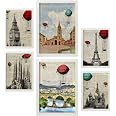 Nacnic Aquarell-Poster Im Vintage-Stil – Hochwertiger Druck Auf 250g Papier Für Die Individuelle Wanddekoration
