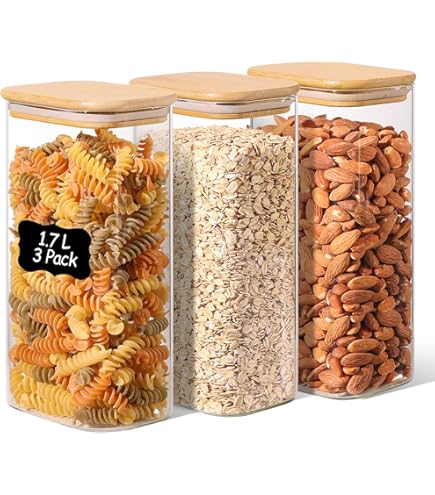 CUNQN Opslag Container Jar 750ML Glazen Opslag Potten Voedsel Pot met Houten Deksel voor Koffie Bean Koekje Rijst Suiker Meel Noten CUNQN Opslag Container Jar 750ML Glazen Opslag Potten Voedsel Pot met Houten Deksel voor Koffie Bean Koekje Rijst Suiker Meel Noten