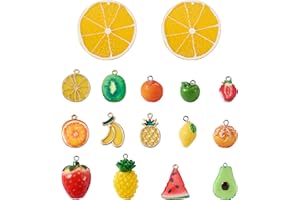 BB BEADTHOVEN Beadthoven - Ciondoli colorati in lega smaltata, placcati oro, per gioielli, orecchini, bracciali, forniture artigianali