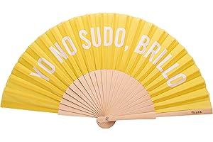 Fisura – Abanico original con mensaje divertido. Abanico de madera moderno y colorido. Medidas: 42,5 x 23 cm. Materiales: Madera y textil.