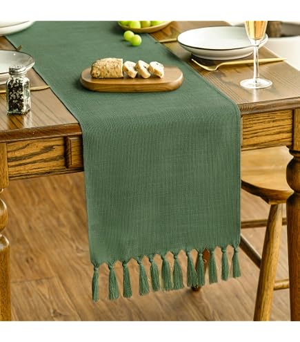 Runner Da Tavola In Lino Puro 100% - Colore Crema, 35x152