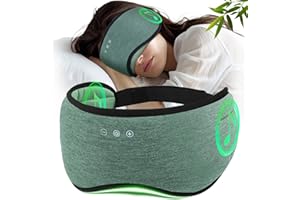 MUSICOZY Sleep Mask Headphones | 100% Blackout Organic Bamboo Cotton Eye Mask for Travel & Restful Sleep,Shift Work | Bluetooth 5.4 Sleep Headphone Sleep Gifts for Men, Women, Elder Parents