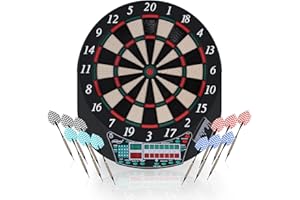 Physionics - Diana electrónica (28 Opciones de Juego para MAX.16 Jugadores) - Pantalla de LED para Leer Resultados y Elegir un Juego