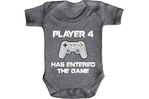 ShirtStreet Geek Nerd Strampler Bio Baumwoll Baby Body Kurzarm Jungen Mädchen Player 4 Has Entered The Game