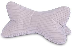 ‎MYBESTBUDDY Leseknochen Cord Cream Nackenkissen beige Knochenkissen Nackenrolle Lesekissen Öko-Tex 100 zertifiziert und 60°C waschbar - Kissen für Nacken, Knie oder Bauch zum Lesen oder Relaxen - 38x19x19 cm