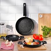 Schafer Black Stone 3 l&uuml; Tava + Sahan Seti-Siyah