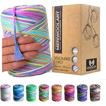 Rayher Makramee-Garn Regenbogen – 3 Mm Durchmesser, 30 M Strang, 100 % Baumwolle