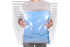 SAERRYOR 20PCS Large Ziplock Bag for Clothes,50×60 CM,40 * 50 CM Clear Plastic Bags,Resealable Large Travel Storage Bags, Zip Lock Bag for Clothes,Coats,Clothes,Quilts