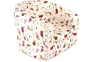 Emall Life Sillón de Lujo para niños Silla para bañera Sofá de Dibujos Animados Estructura de Madera (Animales)