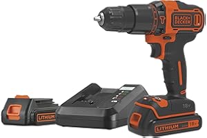 BLACK+DECKER BDCHD18K1B2 Taladro percutor 18V con 2 Baterias de litio 2.0Ah y Maletin