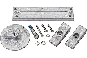 QUICKSILVER Quiksilver Kit de ánodo de Aluminio 8m0107550-Mercury Verado y Optimax fueraborda Producto Marino, Piezas y Accesorios para Motores de Barcos, No especificado, sin especificar