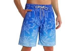 ELETOP Swim Shorts Men Quick Dry Men's Swim Trunks Board Shorts Performance Surfing Shorts Beach Shorts with Mesh Liner and Pockets