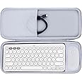 Lebakort Hard Carry Case Compatible with Logitech Pebble Keys 2 Combo K380s K380 Wireless Keyboard + M350 Pebble Mouse Combo (Off White Case)
