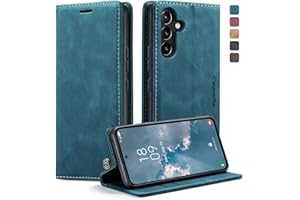 KZB Handyhülle für Samsung Galaxy A54 5G Hülle Premium Lederhülle Klappbar Flip Case Tasche Magnet Kartenfach Standfunktion Schutzhülle für Samsung Galaxy A54 5G - Blaugrün