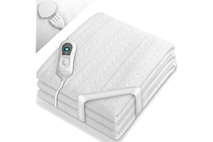 sinnlein Sottocoperta Elettrica Termica 150 x 80 cm con Spegnimento Automatico | Coperta Riscaldante con 3 livelli di Temperatura | Copertina Riscaldata per il Letto