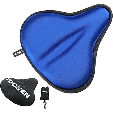 Housse De Selle De Vélo Confort Gel Noir - Coussin Rembourré Large Pour VTT Ou Vélo D'appartement