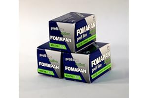 Foma Pan 400asa - Película de 35 mm, 36 exposiciones, 3 unidades, color blanco y negro