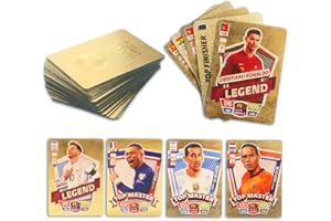 Xzyden 2025 Fußballkarten - Karten-Set für alle Sammler und Fußballfans - enthält 55 der größten Fußballstars der Welt, schaffen Sie unvergessliche Momente (Gold)