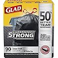 Glad Large Drawstring Trash Bag, Black, 90 Count