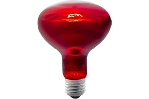 LONG LIFE LAMP COMPANY Reptile and Poultry 50w Infrared Heat Lamp Bulb ES E27 Edison Screw Brooding Basking Spot Light