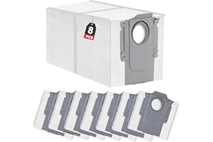 LOOHAOC 8-częściowy zestaw akcesoriów do odkurzacza Roborock S8 MaxV Ultra/ S8 MaxV Ultra/S8 Max Ultra/Qrevo Master/Qrevo S/Q Revo/Qrevo Pro/Qrevo MaxV/G10S/ G10S PRO/T8/Q5,3,1L wysoka pojemność worków do