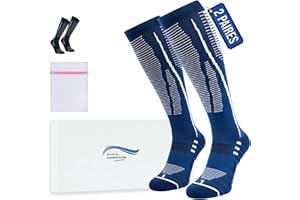 360 RELIEF Bas de Contention Homme - Chaussettes de Contention Femme Pour Salle de Sport, Haltérophilie, Course à Pied - Bas de Contention Légers et Respirants Avec Sac à linge