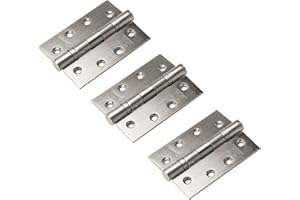 Timothy Wood Limited 3 Pack of Grade 13 Fire Rated Ball Bearing Door Butt Hinges 4" 102mm - Stainless Steel