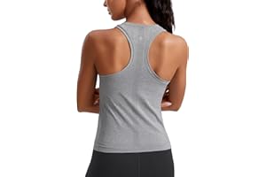 CRZ YOGA Mujer Sin Costuras Camisetas Tirantes Racerback Deportivo Transpirable Gimnasio Correr Sin Manga Tops
