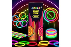 JIJI&CUI Super Bright 40 Knicklichter Set, Neon Leuchtstäbe Party Pack, Leuchtspielzeug für Kinder, Leuchtarmbänder, Neon-leuchtendes Dunkle Party Supplies