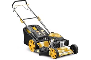 Nemura Tondeuse Thermique Autotractée 196cm3 à Essence pour Pelouse - Fonction Mulching - Hauteur de Coupe 7 Positions - Démarrage Facile - Outillage Jardin - Marque Française