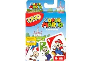 Mattel Games DRD00 - UNO Super Mario Kartenspiel, geeignet für 2-10 Spieler, Kartenspiele und Kinderspiele ab 7 Jahren