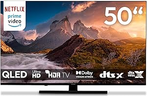 MEDION 125,7 cm (50 Zoll) QLED Fernseher (Smart TV, 4K, Dolby Vision HDR, Prime Video, Disney+, Dolby Atmos, DTS X, kompatibel mit Google TV, PVR, Bluetooth, MD 850700)