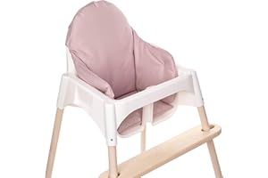 aMami – Sitzkissen kompatibel mit Ikea Antilop Hochstuhl – Hochstuhl Sitzbezug – Stuhlkissen für Kleinkinder – Handmade Baby Kissen - antiallergisch – Handgefertigt – Rosa