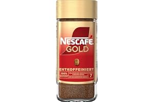 NESCAFÉ GOLD Entkoffeiniert, löslicher Bohnenkaffee, Instant-Kaffee aus erlesenen Kaffeebohnen, vollmundig & aromatisch, koffeinfrei, 1er Pack (1 x 100g)