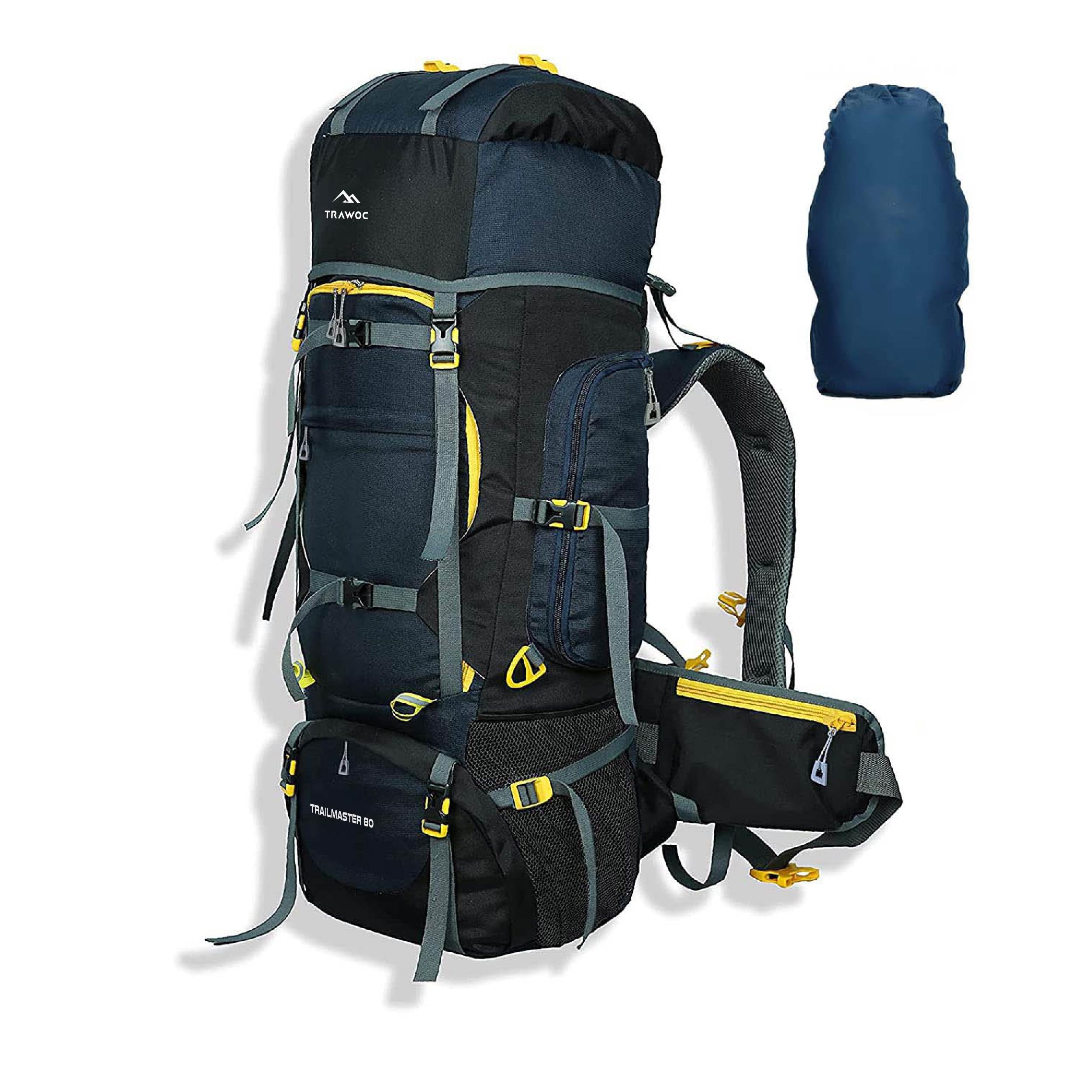 TRAWOC 80L Travel Backpack for Outdoor Sport Camp Hiking Trekking Bag Camping Rucksack HK007 (PARENT) 1 Year Warranty