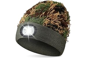 Quanquer Gorro con Luz LED, Unisex con luz LED Recargable por USB, LED Impermeable Luz Invierno Cálido Faros,LED Luminoso Sombrero para hombres y mujeres sombrero de linterna mejorado