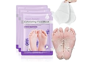 MRCUVARYAS 3 pary maseczek do stóp, skarpetki do usuwania zrogowaciałego naskórka, maska do usuwania zrogowaciałego naskórka, nawilżająca pielęgnacja stóp, lawendowe usuwanie zrogowaciałego naskórka, maska peel