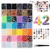Bedazzling 42 Colors and 32000 Pieces Gelatin Rhinestones Flat Gems Multicolor 3mm DIY Craft Kit Decoration Kit for Clothes,