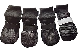 Vibrant Fellow, scarpette per cani per proteggere le zampe, impermeabili, morbide e anti-scivolo, confezione da 4