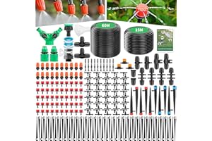 FOREVER SPEED Zestaw do nawadniania kroplowego 315 szt. nawadniać ogród, 60 m + 15 m węże nawadniające, opryskiwania kroplowego