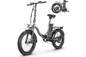 ‎ANCHEER ANCHEER Klapprad E-Bike, 20"*3.0 Elektrofahrrad mit 36V 10.2Ah Lithium-Akku für Lange Reichweite bis 100KM, 250W Motor, 7 Gang für Herren Damen