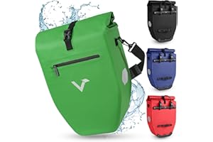 Valkental - Borsa portabagagli grande e impermeabile - Volume di riempimento 28 litri - Borsa da bicicletta per portabagagli con catarifrangenti