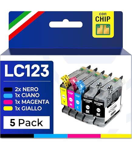 Kit 15 Cartucce Compatibili Per Brother LC-123 – Per MFC J6720DW, J4410DW, J4510DW E Altri