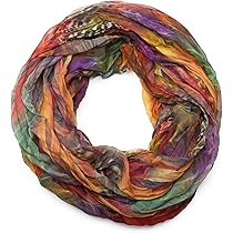 StyleBREAKER Loop Schlauchschal Mit Sterne-Muster – Seidig Leicht, 80x40 Cm, Für Damen & Herren