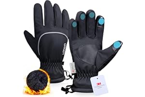 Origem Gloves Men Women Winter Cycling Gloves Winter Gloves 3M Thinsulate Waterproof Ski Gloves Warm Fleece with Touchscreen Thermal Gloves for Skiing, Hiking, Cycling, Running